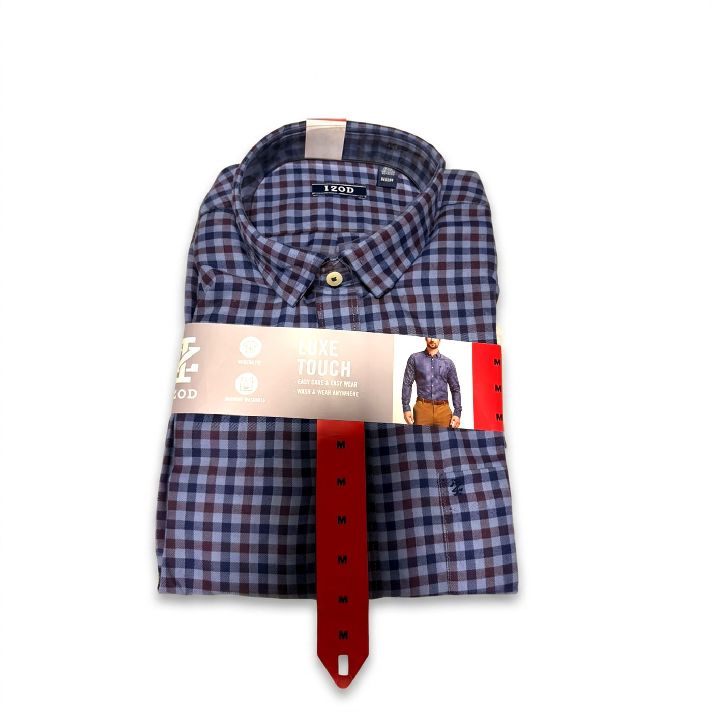 Camisa IZOD Luxe Touch Cuadros Azules