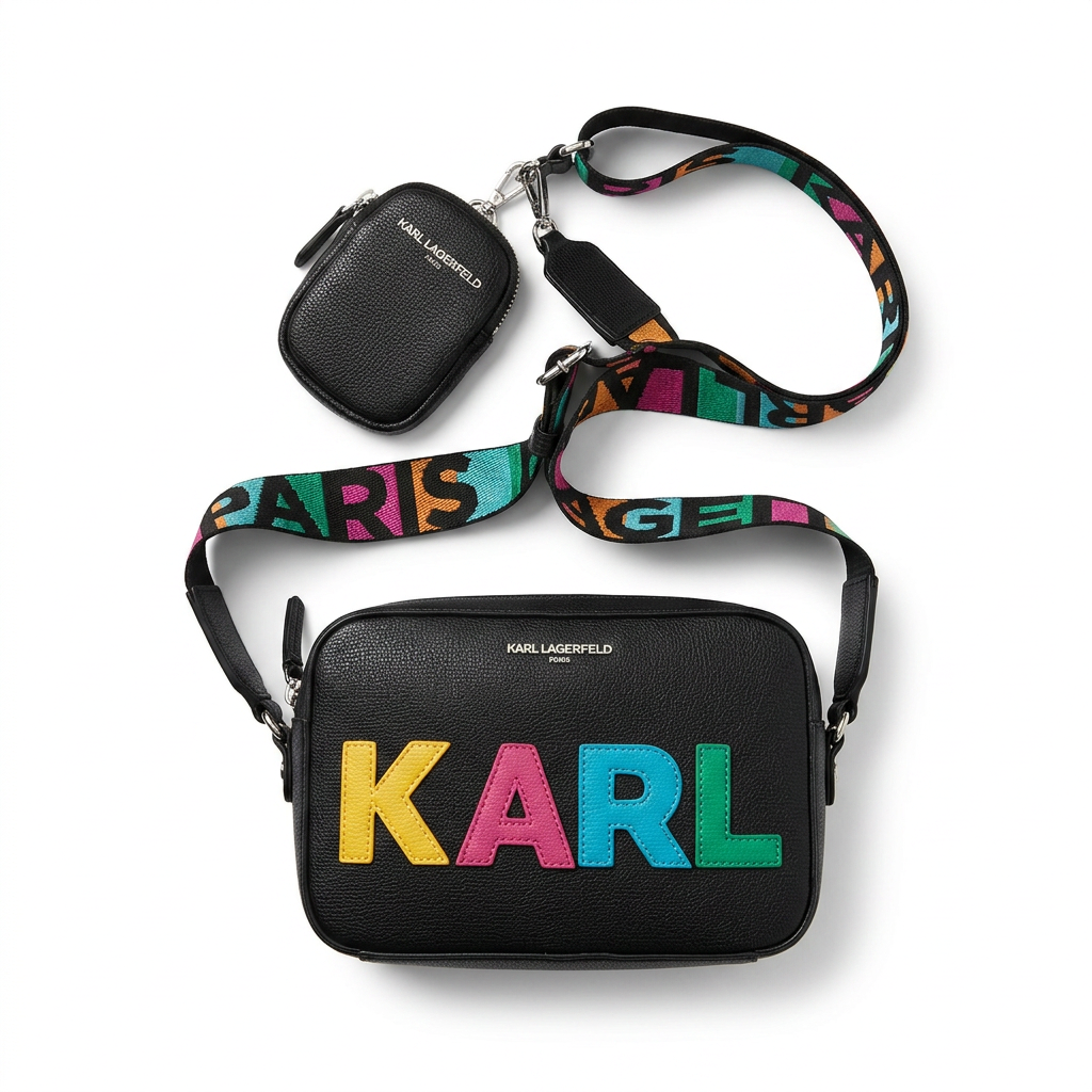 Karl Lagerfeld Paris Camera Bag KARL Multicolor + Mini Pouch