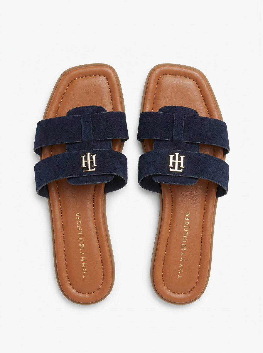 Tommy Hilfiger Sandalia Slide Navy Doble Tira