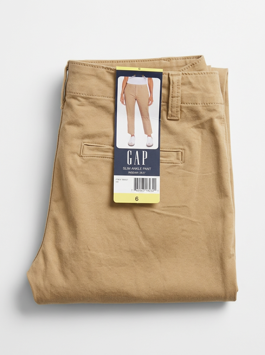 GAP Slim Ankle Pant Tan Talla 6