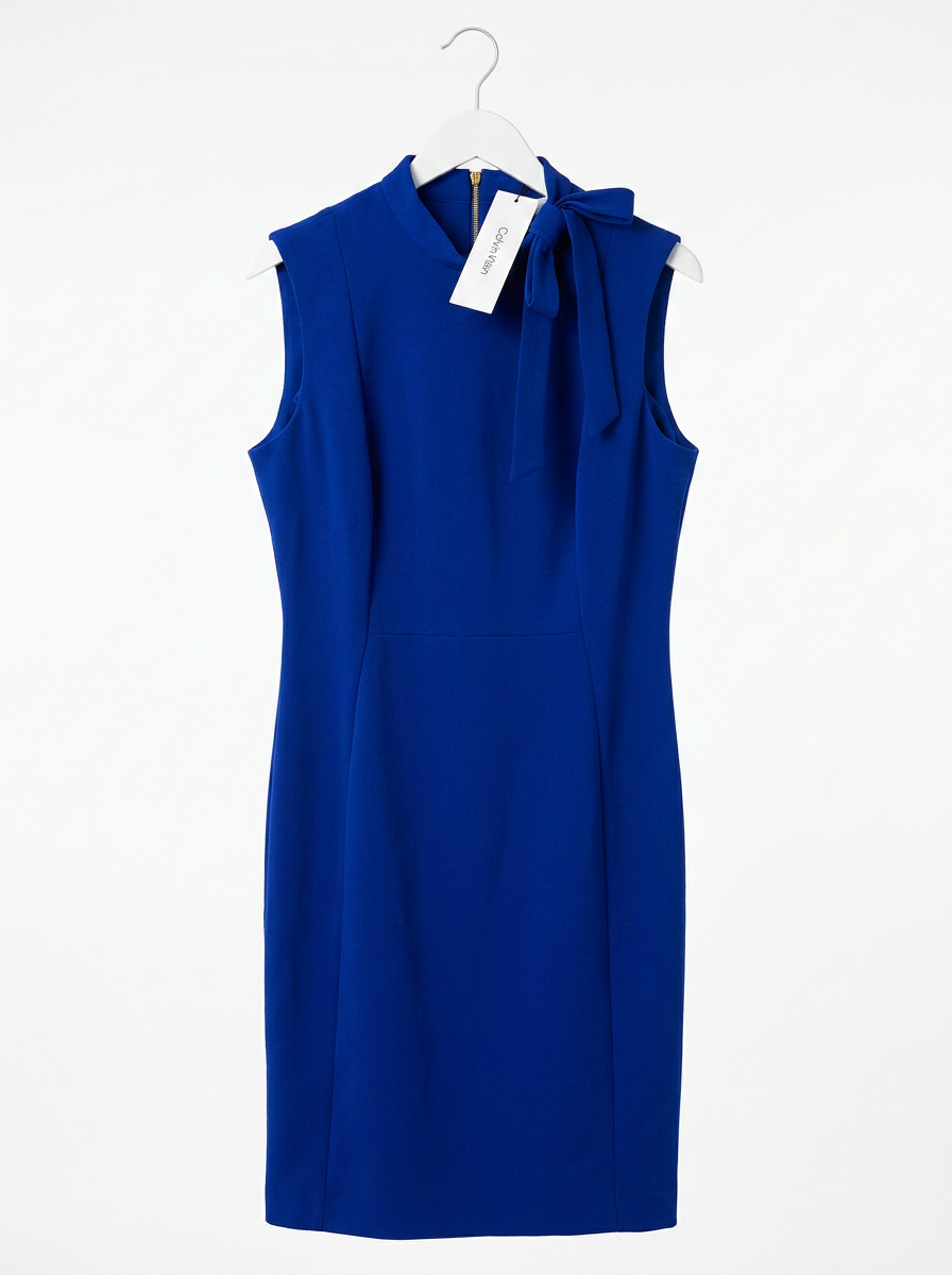 Calvin Klein Vestido Azul Royal con Lazo