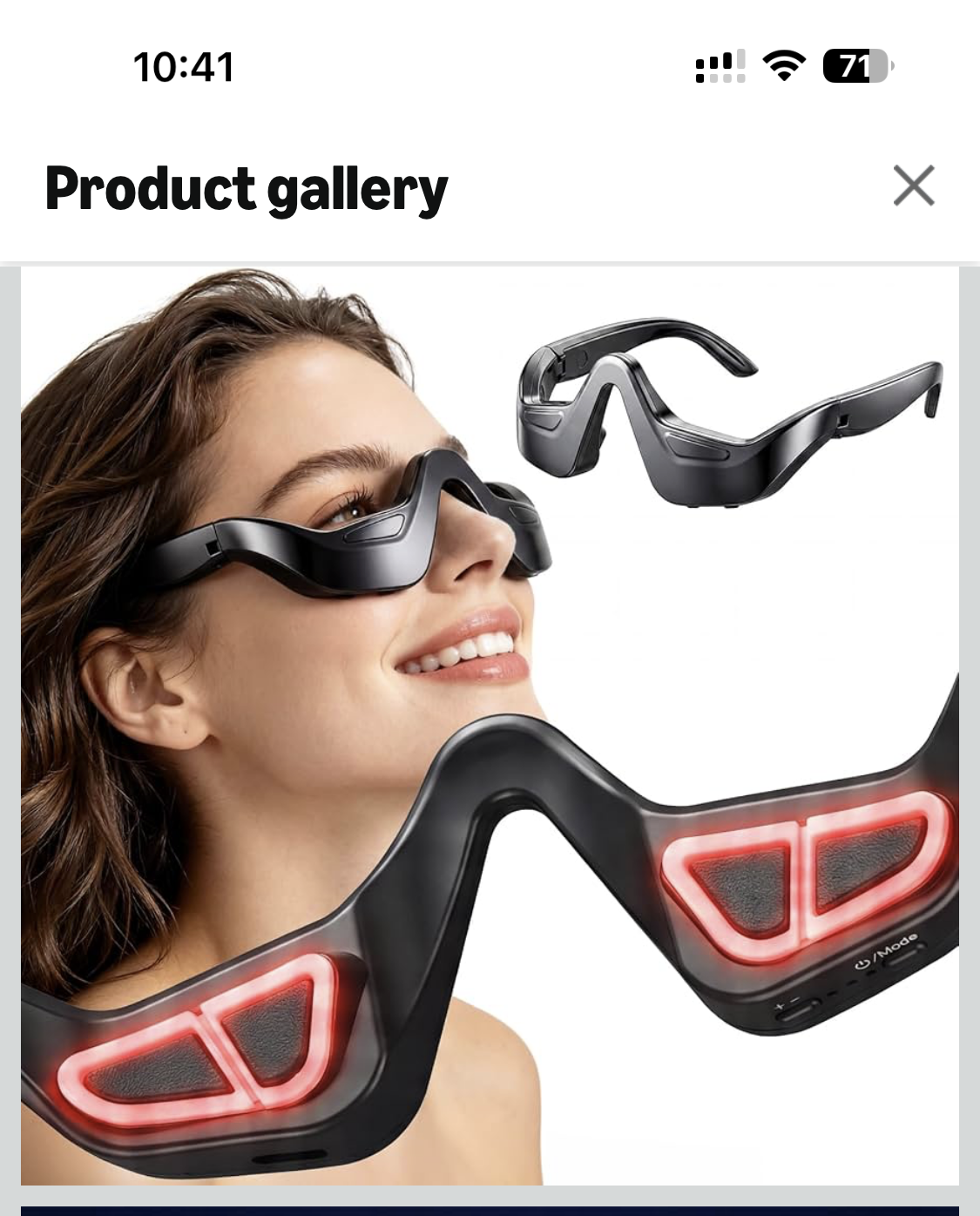 Under-Eye Red Light Therapy Glasses