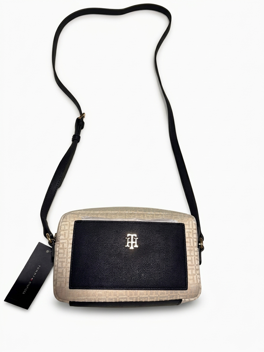 Cartera Tommy Hilfiger Crema y Azul Marino