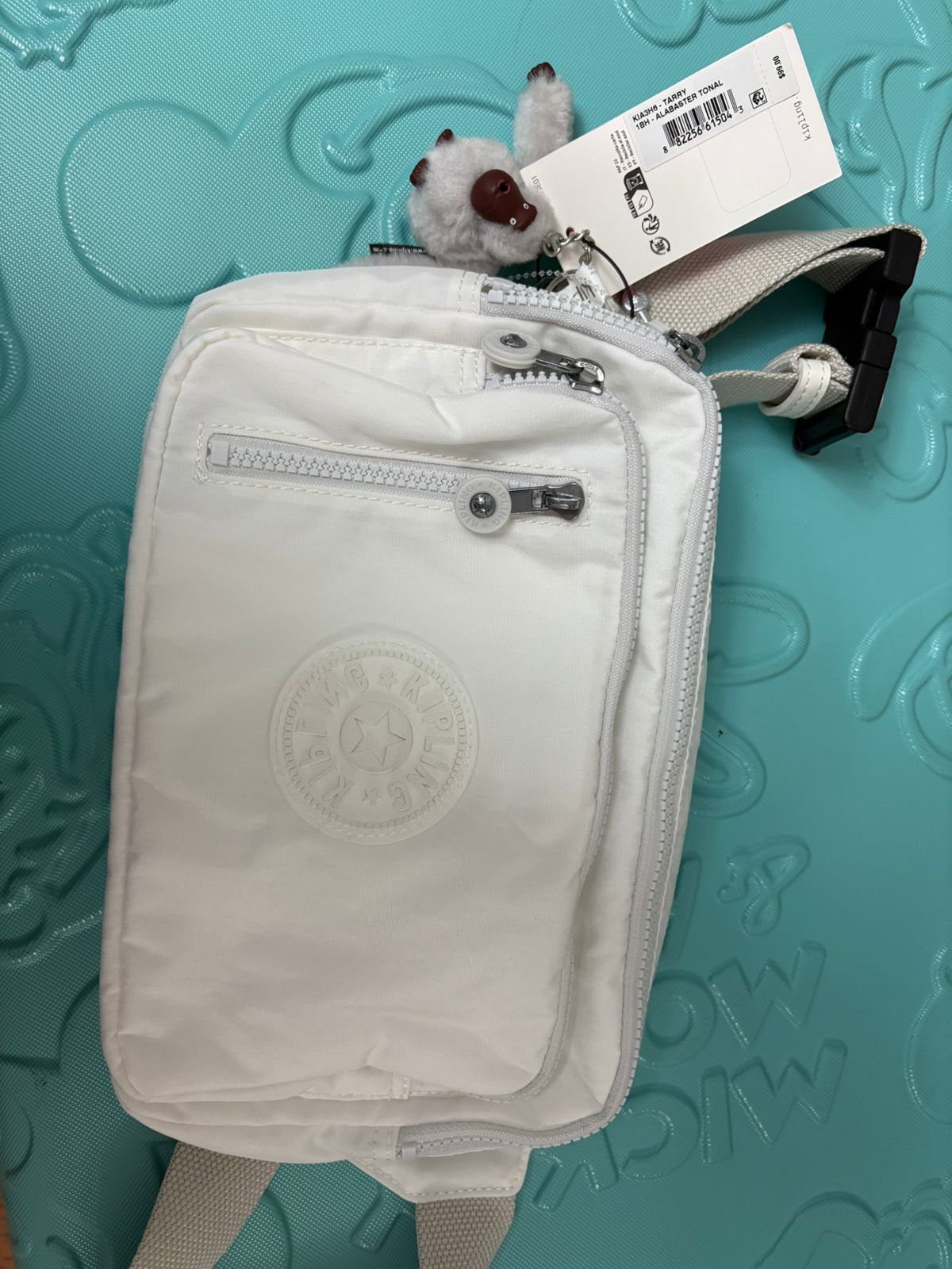 Kipling Tarry Crossbody Alabaster Tonal