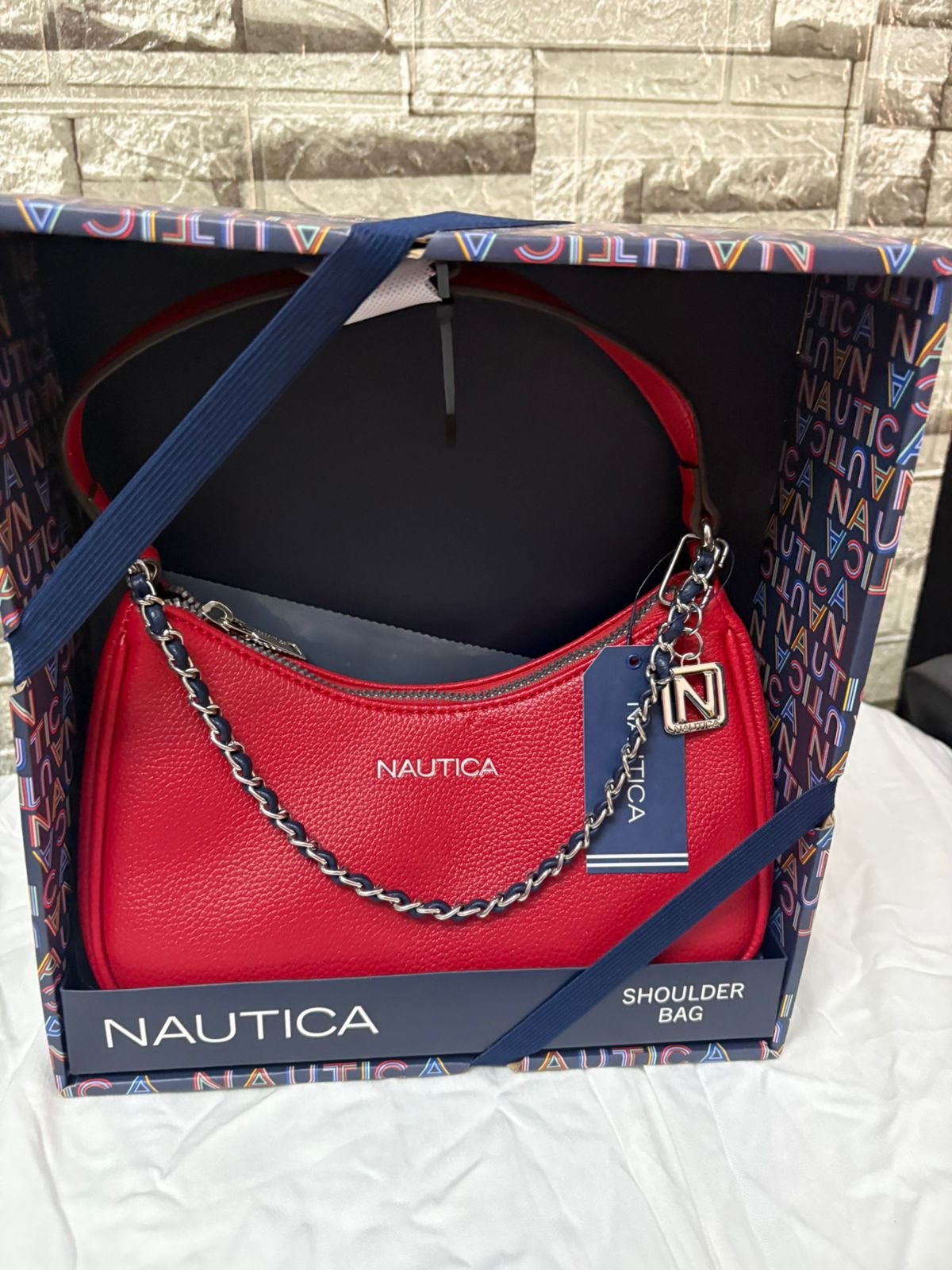 Nautica Shoulder Bag Red + Caja Original