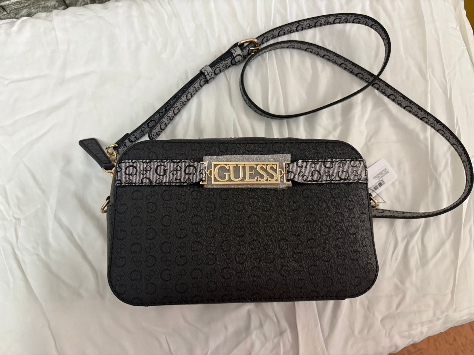 Guess Logo Crossbody Camera Bag Black