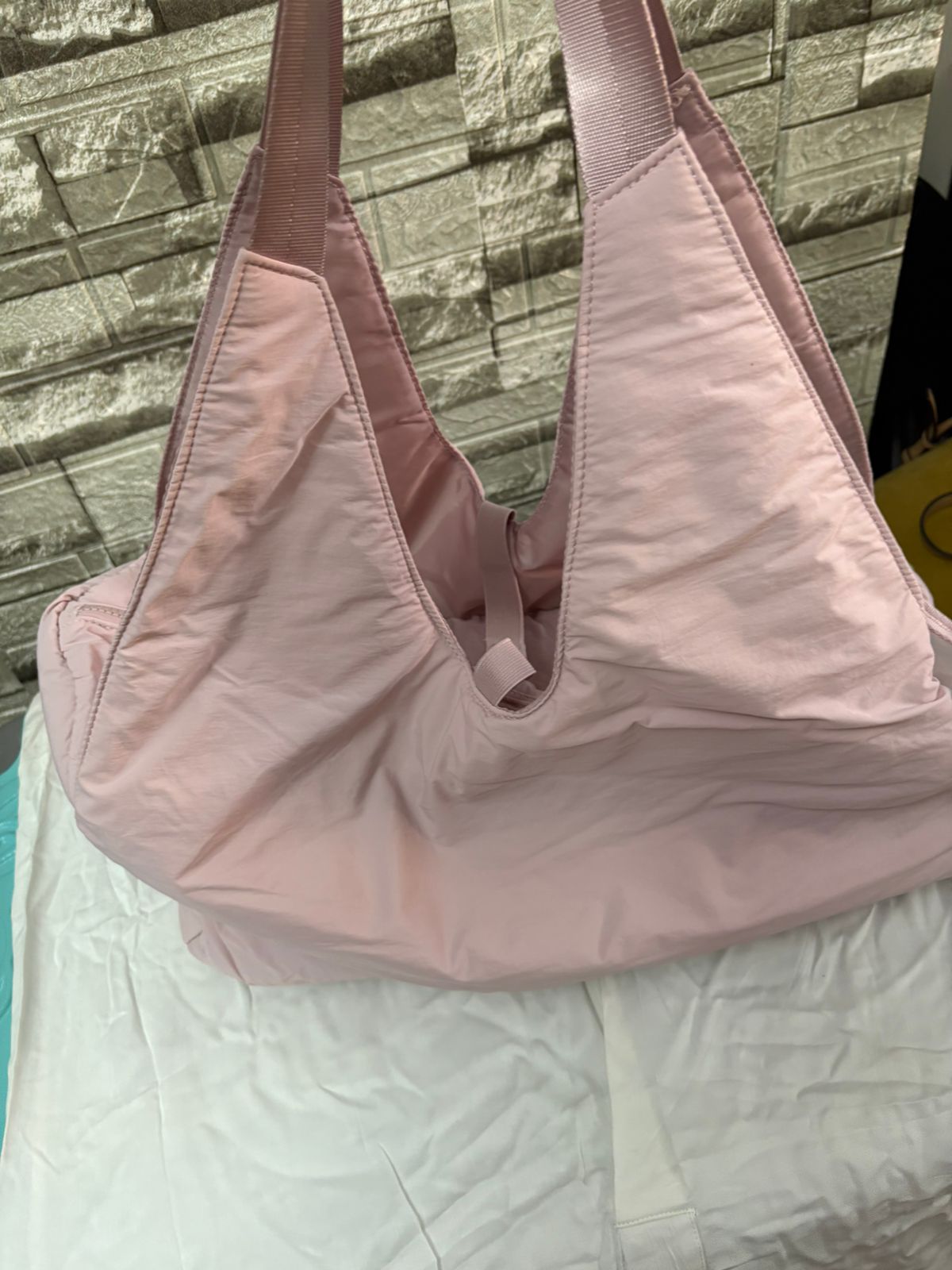 Reebok Nylon Hobo Tote Pink
