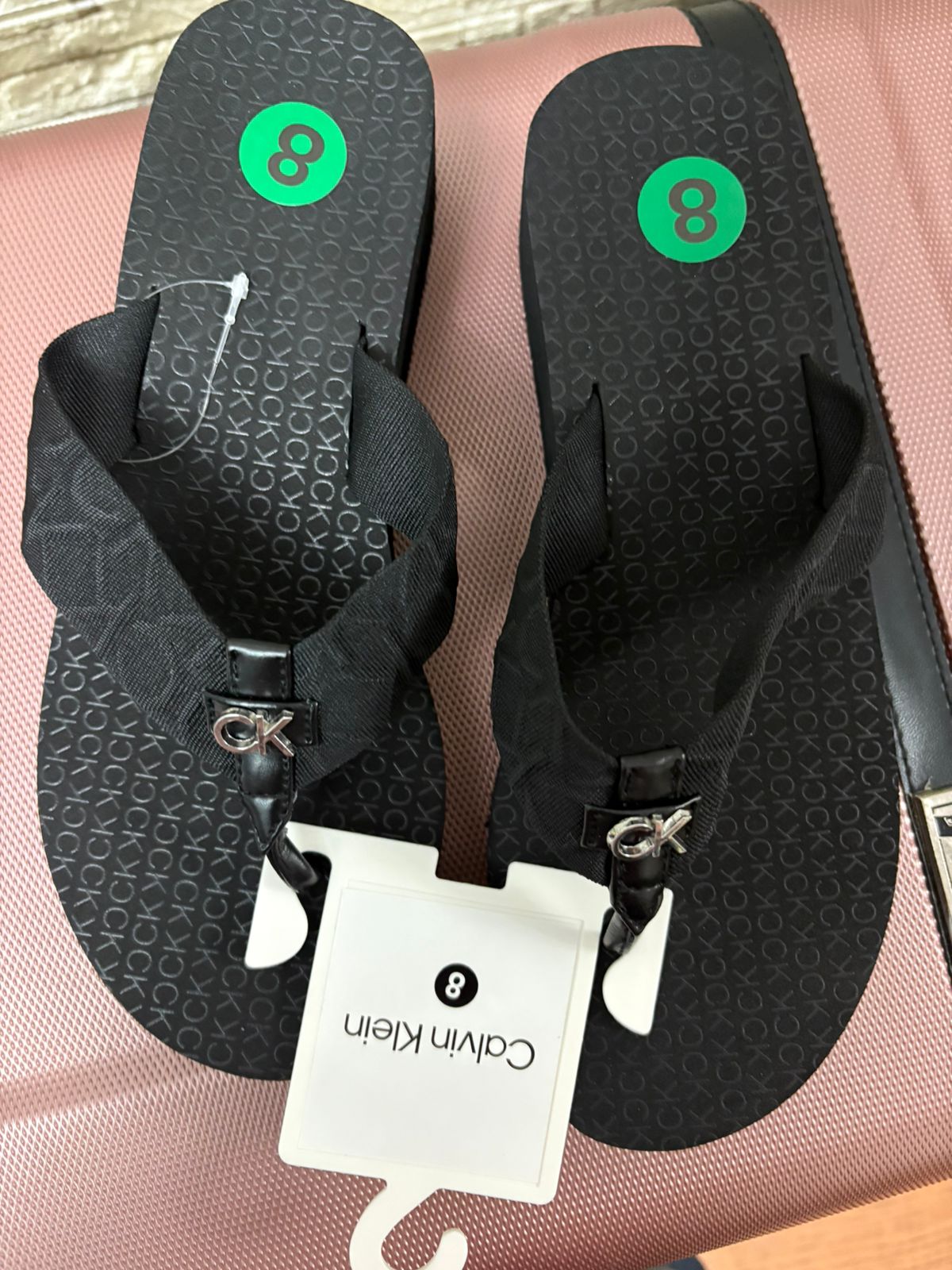 Calvin Klein Flip Flop CK Monogram Black
