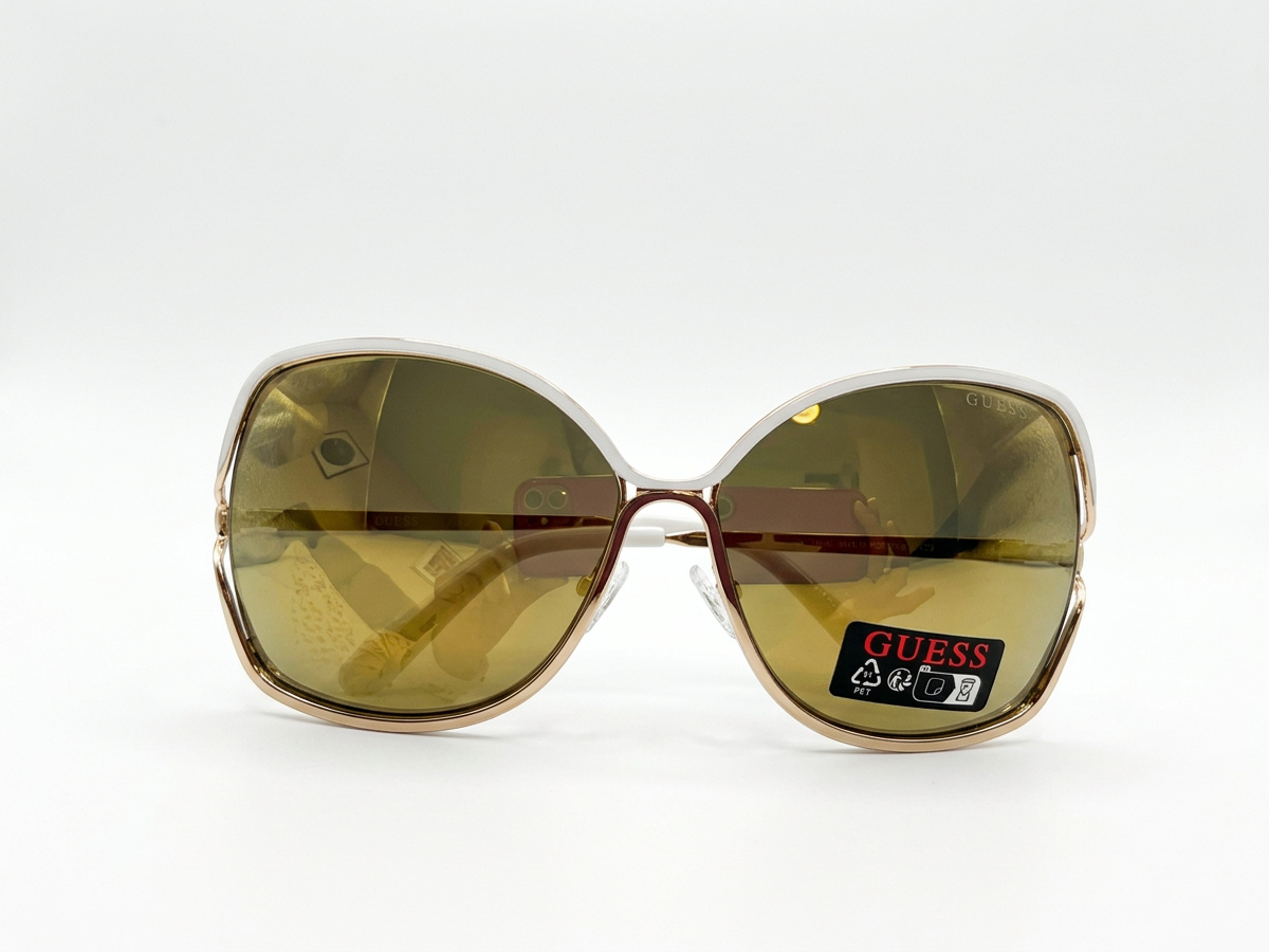 Guess Dorado con Patillas Blancas